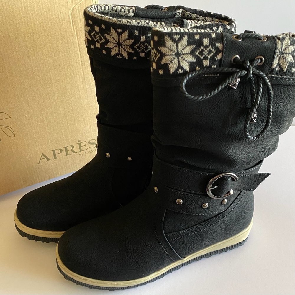LAMO Apres Renee Knit Cuff Faux Fur Boots
